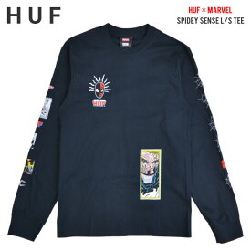 【割引クーポン配布中】 HUF × SPIDER-MAN ハフ × スパイダーマン ロンT SPIDEY SENSE L/S TEE 長袖 Tシャツ カットソー トップス メンズ S-XL ブラック TS02054 【単品購入の場合はネコポス便発送】