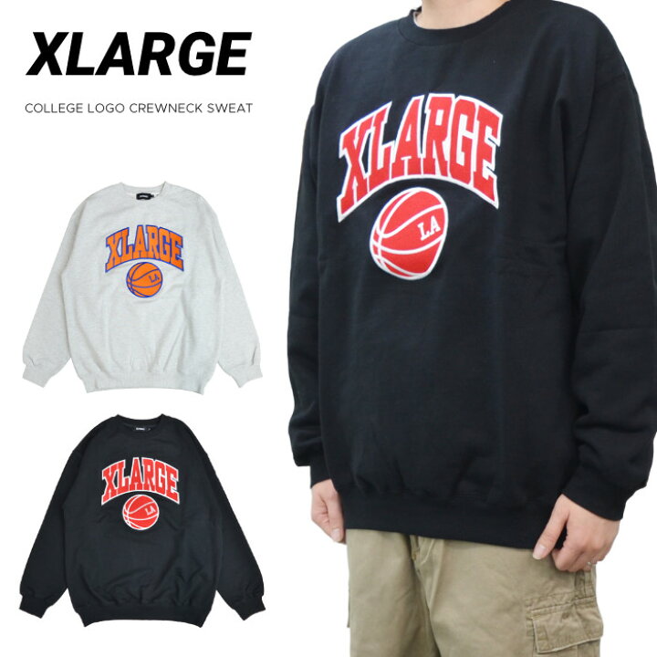 楽天市場】XLARGE エクストララージ トレーナー COLLEGE LOGO CREWNECK 