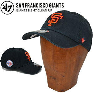 47 �L���b�v '47 �t�H�[�e�B�[�Z�u�� GIANTS BIB 47 CLEAN UP CAP �N���[���i�b�v �L���b�v �X�q BLACK