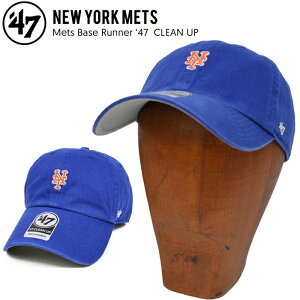 47 �L���b�v '47 �t�H�[�e�B�[�Z�u�� METS BASE RUNNER 47 CLEAN UP CAP �N���[���i�b�v �L���b�v �X�q �X�g���b�v�o�b�N�L���b�v �� �u���[ MLB ���b�c