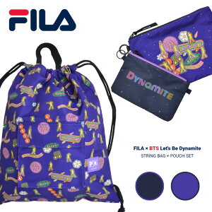 �y���ʌ���m�x���e�B�[�t���z BTS × FILA �t�B�� �h�e���N�c Let's Be DYNAMITE STRING BAG + POUCH SET �����b�N �i�b�v�T�b�N + �|�[�` �Z�b�g �y�o�[�Q���z