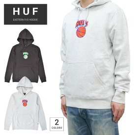 【割引クーポン配布中】 HUF ハフ パーカー EASTERN P/O HOODIE フリース スウェット メンズ S-XL ブラウン グレー PF00418