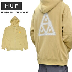 【割引クーポン配布中】 HUF ハフ パーカー HORUS FULL ZIP HOODIE フリース スウェット メンズ M-XL オートミール PF00614