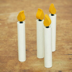 スウェーデン製 クリスマス オーナメント キャンドル オブジェ 北欧 木製 置物 飾り ツリー Larssons Tra ラッセントレー 木製 キャンドル S ホワイト 【メール便対象品】