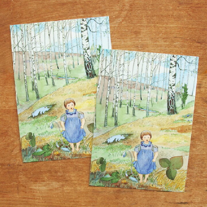 楽天市場 エルサベスコフ ポストカード 2枚セット 白樺林のすみれちゃん 絵本作家 北欧 かわいい イラスト おしゃれ メール便対象品 Slowworks 楽天市場 エルサベスコフ ポストカード 2枚セット 白樺林のすみれちゃん 絵本作家 北欧 かわいい イラスト おしゃれ メール便対象品 Slowworks
