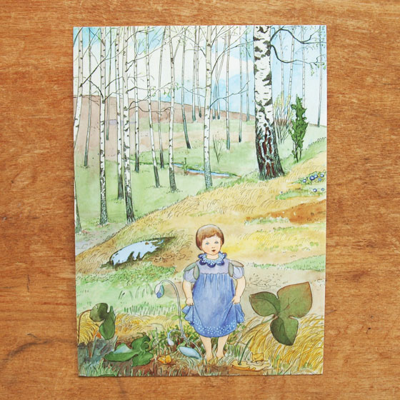 北欧の絵本作家エルサベスコフ かわいいイラストのポストカードセット エルサベスコフ ポストカード 2枚セット 白樺林のすみれちゃん おしゃれ 正規激安 絵本作家 イラスト かわいい 北欧 メール便対象品