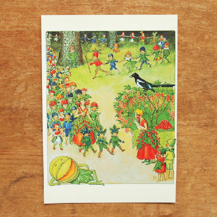 楽天市場 エルサベスコフ ポストカード 2枚セット お花たちのマーチ 絵本作家 北欧 かわいい イラスト おしゃれ メール便対象品 Slowworks