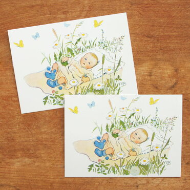 エルサベスコフ ポストカード 2枚セット ベビー 絵本作家 北欧 かわいい イラスト おしゃれ メール便対象品 Room 欲しい に出会える
