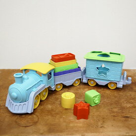 車 おもちゃ 外遊び 男の子 キッズ 子供 誕生日 出産祝い 知育玩具 乗り物 ブロック 型はめ アメリカ Green toys グリーントイズ スタック＆ソートトレイン