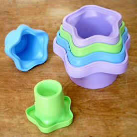 水遊び お風呂 おもちゃ 砂場遊び 出産祝い 知育玩具 ベビー 子供 キッズ かわいい アメリカ Green toys グリーントイズ スタッキングカップ