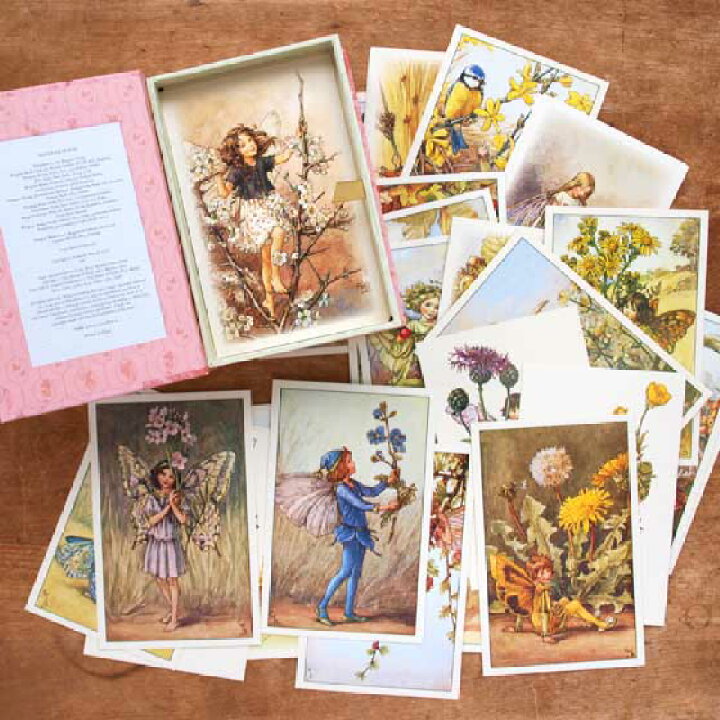 楽天市場 イギリス出版 ポストカード セット フラワーフェアリー 花の妖精 100枚入り ハガキ 絵葉書 おしゃれ 北欧 花 セット かわいい Slowworks