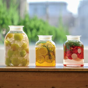 HARIO ハリオ ガラスの手仕事保存びん 【保存容器 果実酒 梅酒 梅仕事 かわいい キッチンインテリア 保存 耐熱瓶 密閉】