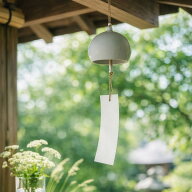 堀江陶器 波佐見焼 白磁 風鈴 【 日本製 おしゃれ 短冊 かわいい ふうりん 涼しい インテリア 磁器 シン…