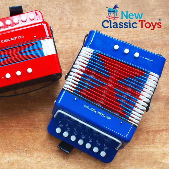 オランダ発かわいいアコーディオンの楽器おもちゃ アコーディオン 楽器 国内即発送 優先配送 おもちゃ 子供 キッズ S ニュークラシックトイズ オランダ Classic New Toys