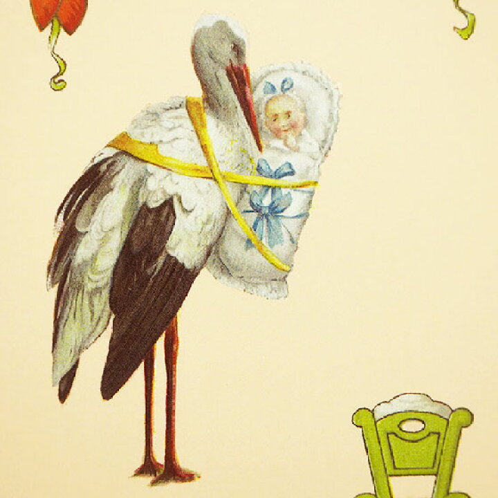 楽天市場 ドイツ製 ポストカード こうのとり ハガキ 絵葉書 おしゃれ 北欧 アート かわいい イラスト 手紙 出産祝い メール便対象品 Slowworks