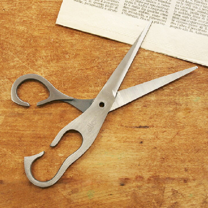 楽天市場 ハサミ はさみ おしゃれ 文房具 右利き 左利き 両利き ステンレス アメリカ Slice社 ステンレススチール左右両用はさみ メール便対象品 Slowworks