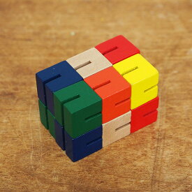 知育玩具 パズル キューブパズル おもちゃ 木製 子供 ルービックキューブ イタリア製 ポケットキューブパズル