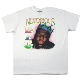 BROOKLYN MINT【公式ライセンス★トレンド感を加えたKing of NY】THE NOTORIOUS BIG 半袖 Tシャツ【ホワイト 白】新品 ブルックリンミント メンズ ノートリアスBIG BROOKLYNS FINEST Sean John ショーンジョン ヒップホップ ダンス 90's HIP HOP【NEW YORK買い付け】