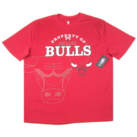 UNK【公式ライセンス★同色のビッグロゴが絶妙な存在感】NBA CHICAGO BULLS 半袖 Tシャツ【レッド 赤】新品 シカゴブルズ メンズ ポリT ユニホーム バスケットボール JORDAN ジョーダン PRO STANDARD Mitchell&Ness NIKE ヒップホップ ダンス HIP HOP【NEW YORK買い付け】