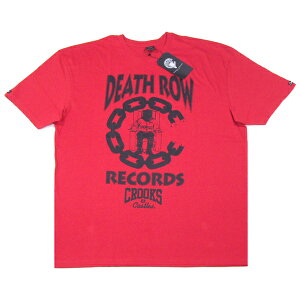 CROOKS&CASTLES�y�C�O���聚DEATH ROW RECORDS�Ƃ̃R���{�z���� T�V���c�y���b�h �ԁz�V�i �N���b�N�X&�L���b�X���Y �����Y �f�X���E �X�k�[�v�h�b�O ���T���[���X LOS ANGELES �E�F�b�T�C �E�G�X�g�T�C