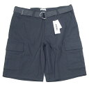 DKNY【ベルト付き★ジャカードでブランドロゴになった渋い存在感】カーゴショーツ【ブラック 黒黒】新品 ダナキャラン ニューヨーク メンズ ハーフパンツ ショートパンツ 短パン Calvin Klein カルバンクライン DIESEL ディーゼル Armani Exchange【NEW YORK買い付け】