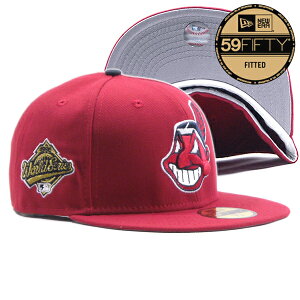 NEW ERA�y59FIFTY��1995�NWORLD SERIES�T�C�h�p�b�`�zMLB Cleveland Indians �x�[�X�{�[���L���b�v�y���b�h �ԁz�V�i �j���[�G�� �L���b�v �����Y �N���[�u�����h�C���f�B�A���X �����S ���t�[�U�� ���W��