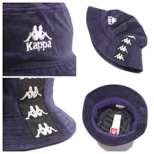 Kappa【旬を凝縮★ベロア*ロゴテープ】バケットハット【ネイビーパープル】新品カッパメンズレディース男女兼用ハットKANGOLカンゴールTROOPトゥループadidasORIGINALSアディダスオリジナルスFILAフィラヒップホップダンスHIPHOP