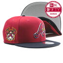 NEW ERA【旧ロゴ★9FIFTY★インディアン伝統の真っ赤な斧のサイドパッチ】MLB Atlanta Braves ベースボールキャップ【レッド/ネイビー】新品 ニューエラ キャップ メンズ レディース 男女兼用 アトランタブレーブス サウス ヒップホップ ダンス HIP HOP【NEW YORK買い付け】