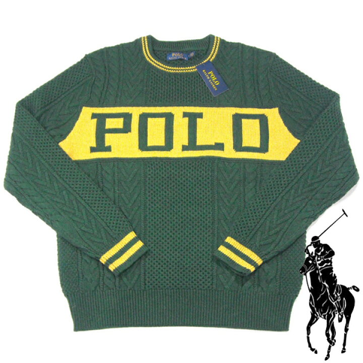 楽天市場】Ralph Lauren【厚手☆4種の編みのアランセーター】POLO 綿 
