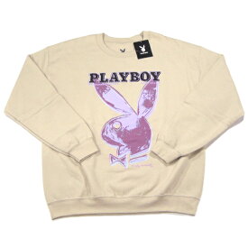 PLAYBOY【海外限定★JAN 1986 ANDY WARHOL COVER★前衛的なパステルカラー】クルーネック スウェット【サンドベージュ】新品 プレイボーイ メンズ アンディウォーホル トレーナー ショーンジョン JUNK FOOD ジャンクフード HUF ハフ X-girl Supreme【NEW YORK買い付け】