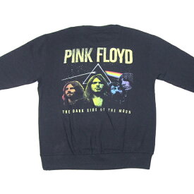 PINK FLOYD【海外限定★公式ライセンス★狂気のバックプリント★表裏のギャップ】The Dark Side Of The Moon クルーネック スウェット【ブラック 黒】新品 ピンクフロイド メンズ トレーナー JUNK FOOD ジャンクフード 五大プログレバンド ロック殿堂【NEW YORK買い付け】