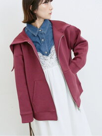 【SALE／60%OFF】ダンボールフードジャケット Samansa Mos2 blue サマンサモスモス ジャケット・アウター ノーカラージャケット ブラック ワインレッド ベージュ【RBA_E】[Rakuten Fashion]