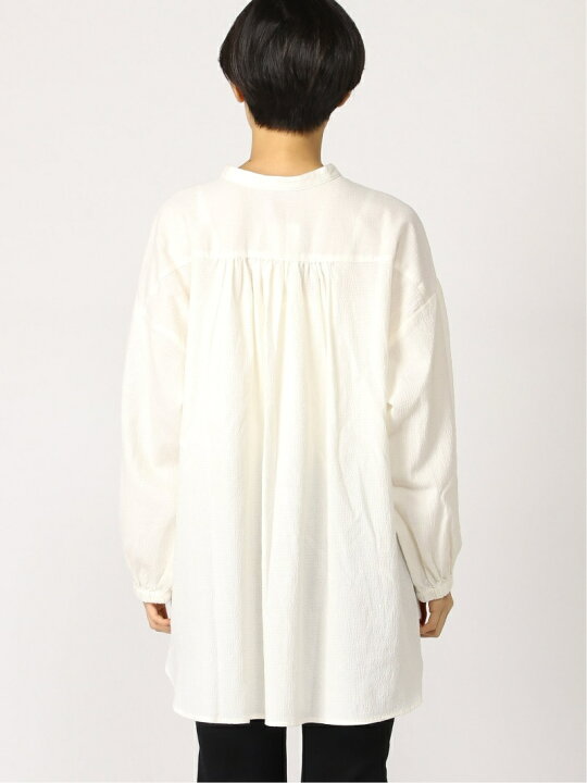 楽天市場】【SALE／70%OFF】麻混シャーリングヘンリーネックチュニック 