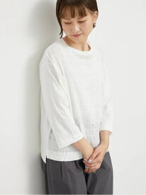 シャーリングドッキングカットソー sm2rhythm サマンサモスモス トップス カットソー・Tシャツ ホワイト イエロー ブラック【送料無料】[Rakuten Fashion]