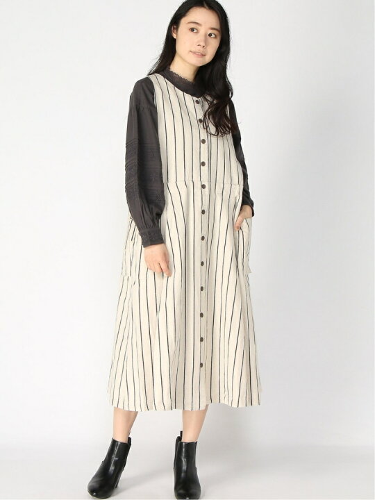 楽天市場】【SALE／70%OFF】サイドリボン前後着ストライプジャンスカ 