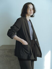 【SALE／60%OFF】リネン混ジャケット(セットアップ可) sm2rhythm サマンサモスモス ジャケット・アウター ノーカラージャケット ベージュ ブラック【RBA_E】[Rakuten Fashion]