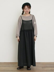 【SALE／10%OFF】【ゆべし*Samansa Mos2】インナー付キャミワンピース Samansa Mos2 サマンサモスモス ワンピース・ドレス ワンピース ベージュ ブラック【RBA_E】【送料無料】[Rakuten Fashion]