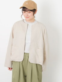 【SALE／30%OFF】【Cross*Linen】クルーネックジャケット Samansa Mos2 サマンサモスモス ジャケット・アウター ノーカラージャケット ベージュ ブラック【RBA_E】【送料無料】[Rakuten Fashion]