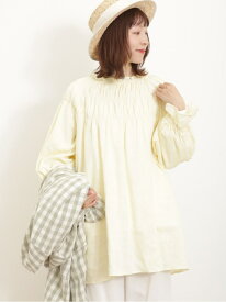 【SALE／34%OFF】【Water less Linen】前後2WAYギャザーチュニック Samansa Mos2 サマンサモスモス ワンピース・ドレス チュニック ブラック ホワイト イエロー パープル【RBA_E】【送料無料】[Rakuten Fashion]