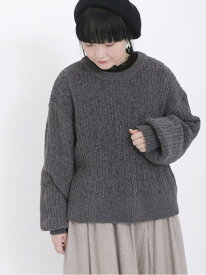 【SALE／66%OFF】モールフェザーケーブルニット Samansa Mos2 サマンサモスモス トップス ニット グレー ホワイト イエロー グリーン【RBA_E】[Rakuten Fashion]