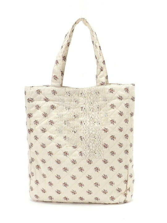 楽天市場】【SALE／30%OFF】小花柄キルティング・レース付トート 