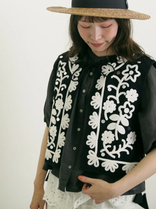 楽天市場】【SALE／50%OFF】コード刺繍スパンコールベスト TSUHARU 