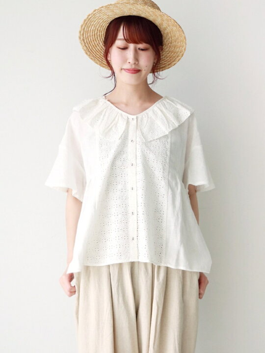 楽天市場】【SALE／67%OFF】Samansa Mos2/衿レース脇ギャザーブラウス 