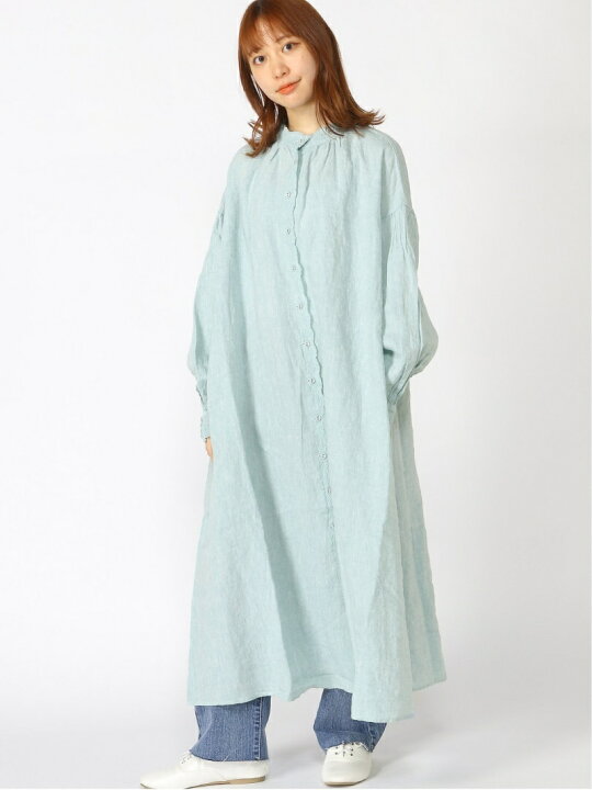 楽天市場】【SALE／50%OFF】35th【Slowlinen】スカーフ刺繍ワンピース 