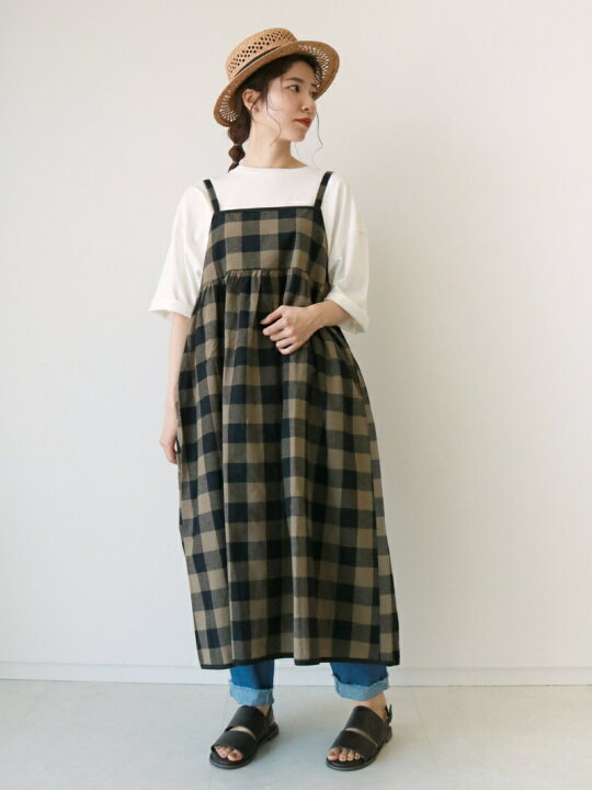 楽天市場 Sale 50 Off Samansa Mos2 綿麻ギンガムチェックキャミワンピ Samansa Mos2 サマンサモスモス ワンピース キャミワンピース カーキ ブラック ブルー ベージュ Rba E Rakuten Fashion Sm２ サマンサモスモス