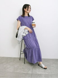 【SALE／30%OFF】ピグメントティアードワンピース Samansa Mos2 blue サマンサモスモス ワンピース・ドレス ワンピース グレー パープル【RBA_E】【送料無料】[Rakuten Fashion]