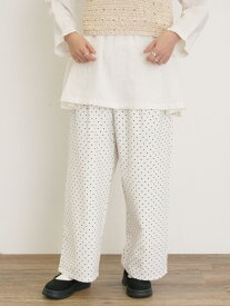 【SALE／34%OFF】【M/Lサイズ】ドット柄ストレートパンツ Samansa Mos2 サマンサモスモス パンツ その他のパンツ ブラック ベージュ ホワイト【RBA_E】【送料無料】[Rakuten Fashion]