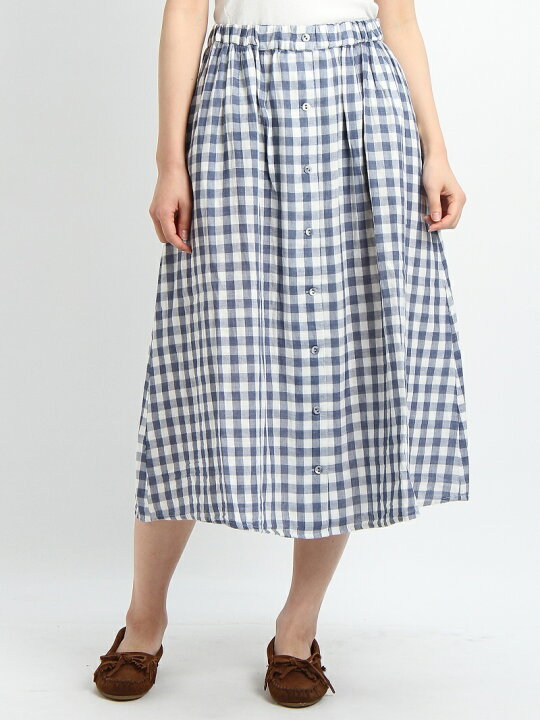 楽天市場】【SALE／50%OFF】ギンガムチェック前開きスカート Samansa 
