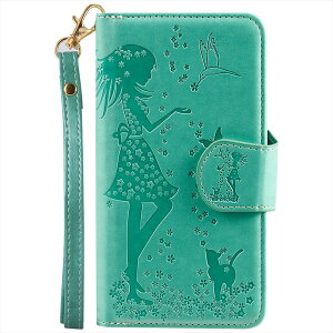 iPhone12mini ケース カバー 手帳型 カバー フラワー レトロ 猫 ねこ 花 ミラー付き カードポケット かわいい 素敵 カード収納 スタンド機能 ストラップ付き