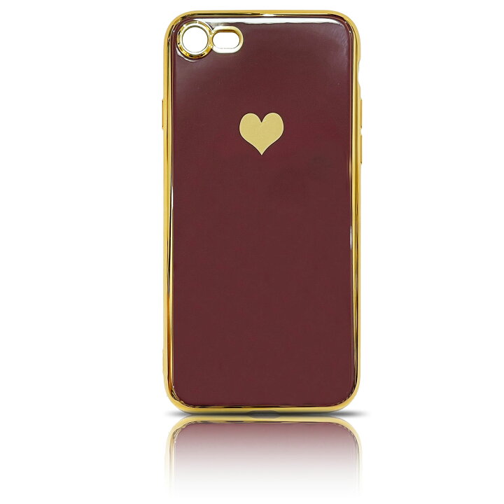 楽天市場 Iphone 7 8 Se2 Se3 22 対応 背面ケース ケース カバー 保護 ハート ゴールドメッキ 光沢 キラキラ パステルカラー くすみカラー シンプル カラーバリエーションレッド Sma Town